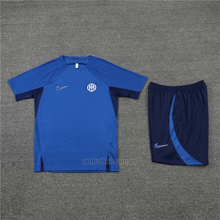 Chandal del Inter Milan Manga Corta 2022-2023 Azul - Pantalon Corto